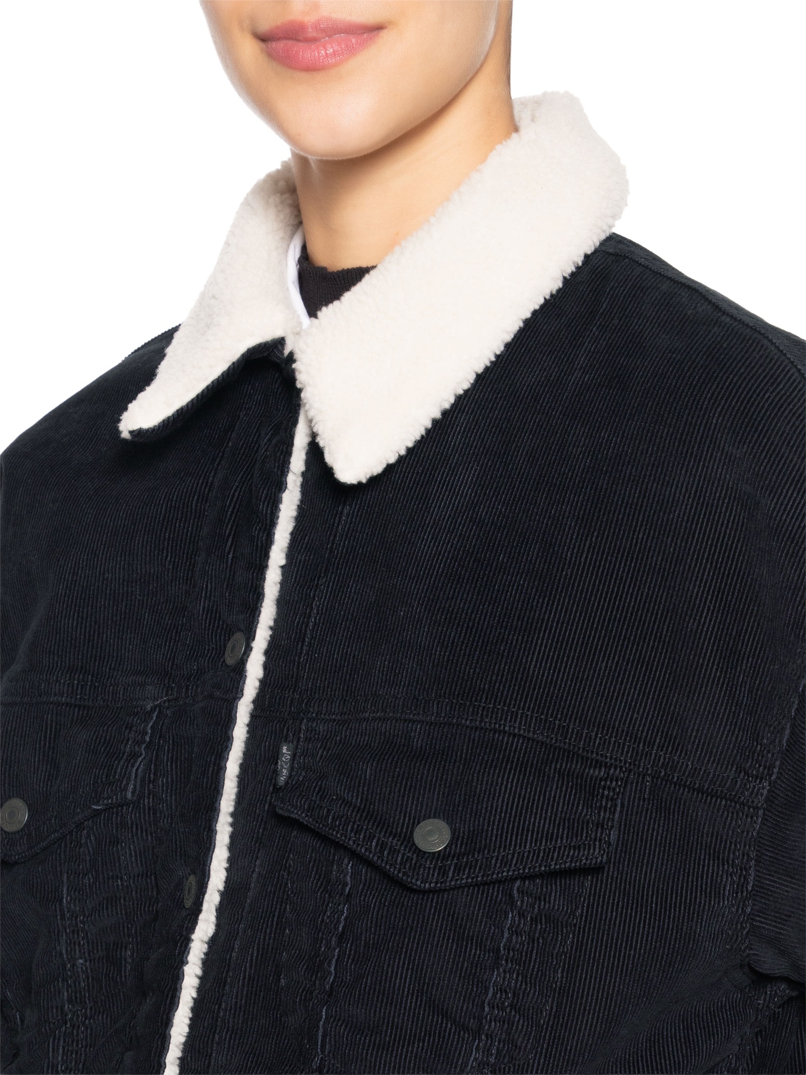 Jaqueta Feminina 90'S Sherpa Trucker Preto Levi's