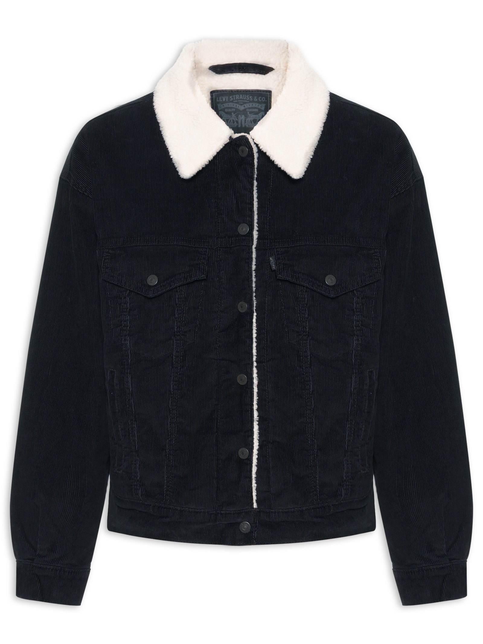 Jaqueta Feminina 90'S Sherpa Trucker Preto Levi's