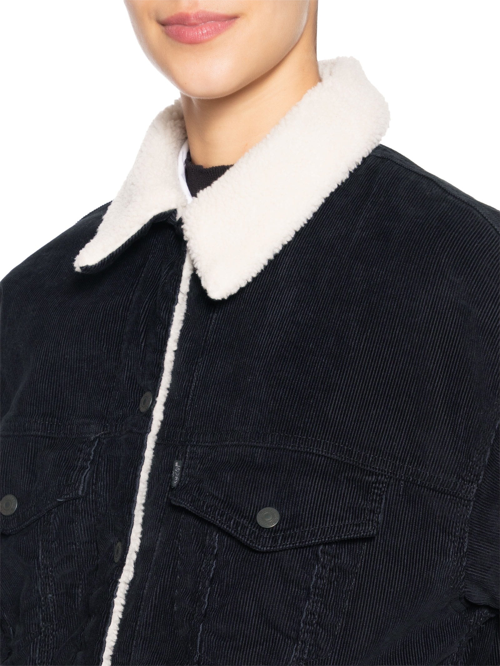 Jaqueta Feminina 90'S Sherpa Trucker Preto Levi's