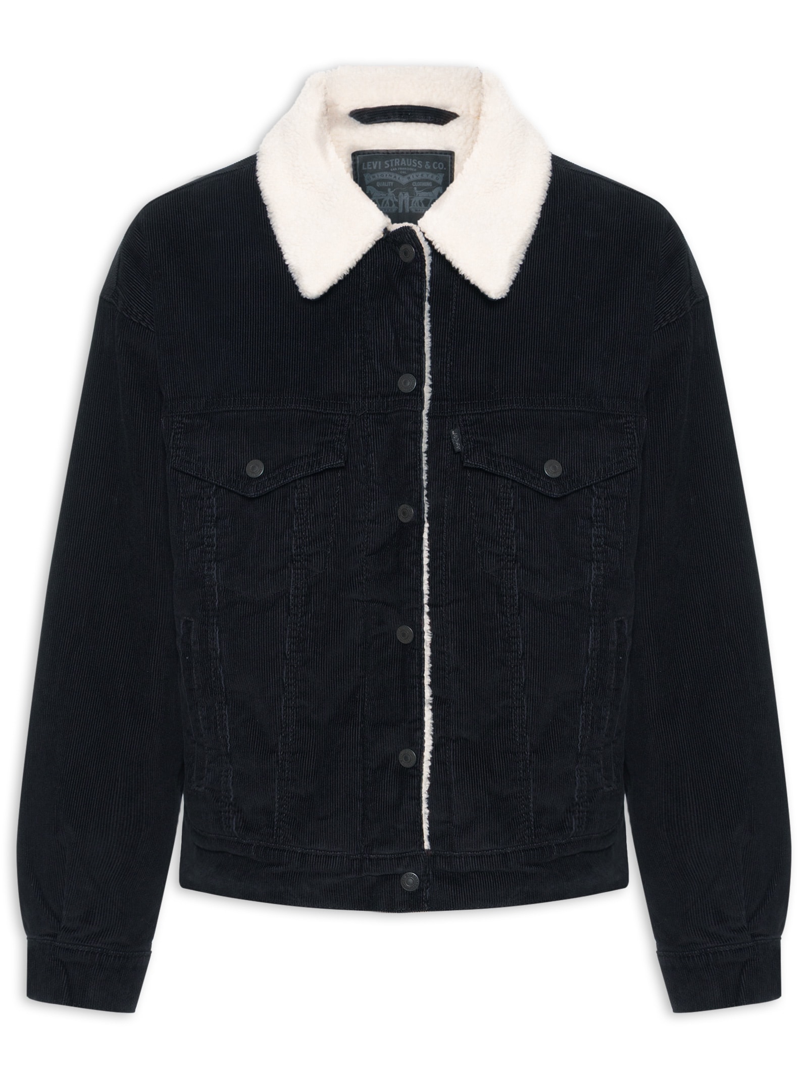 Jaqueta Feminina 90'S Sherpa Trucker Preto Levi's