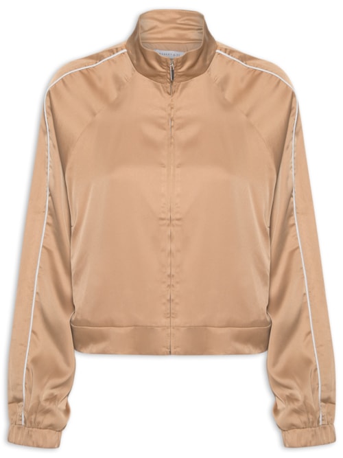 Jaqueta Feminina Acetinada – Bege