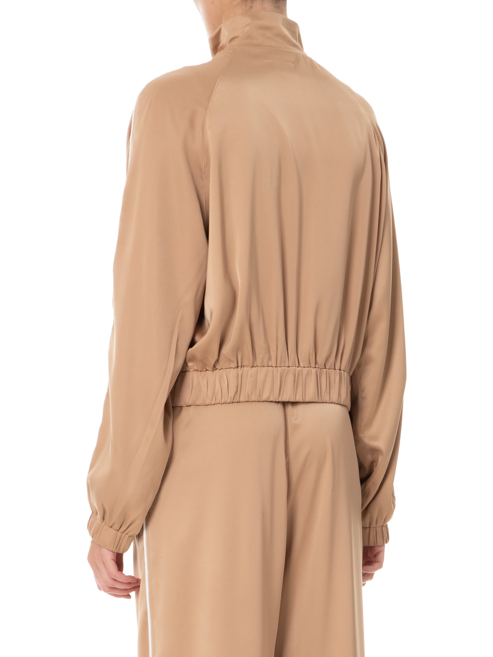 Jaqueta Feminina Acetinada Bege  Market 33