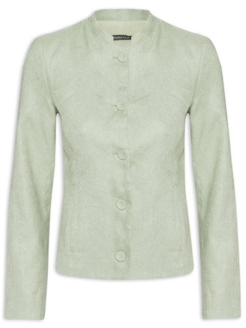 Jaqueta Feminina Alfaiataria Linho – Verde