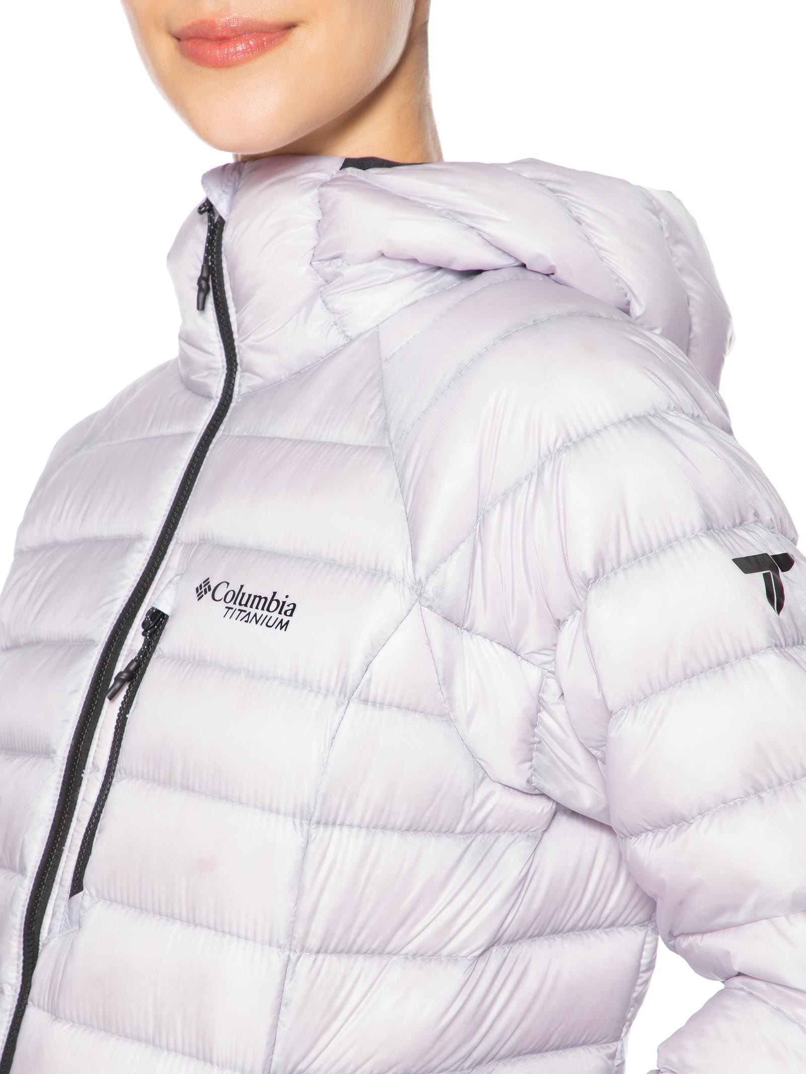 Jaqueta Feminina Arctic Crest™ Down Hood Roxo Columbia