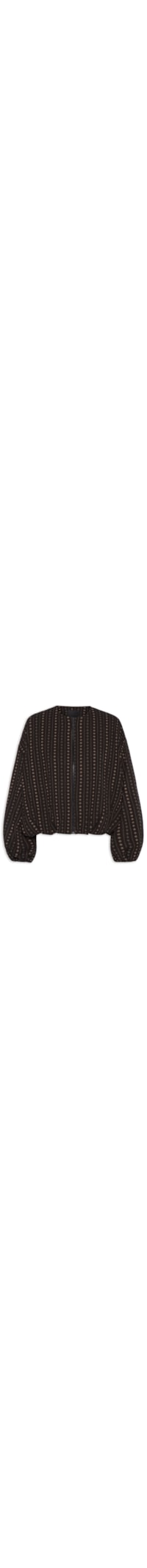 Jaqueta Feminina Balonê Manga Longa - Preto