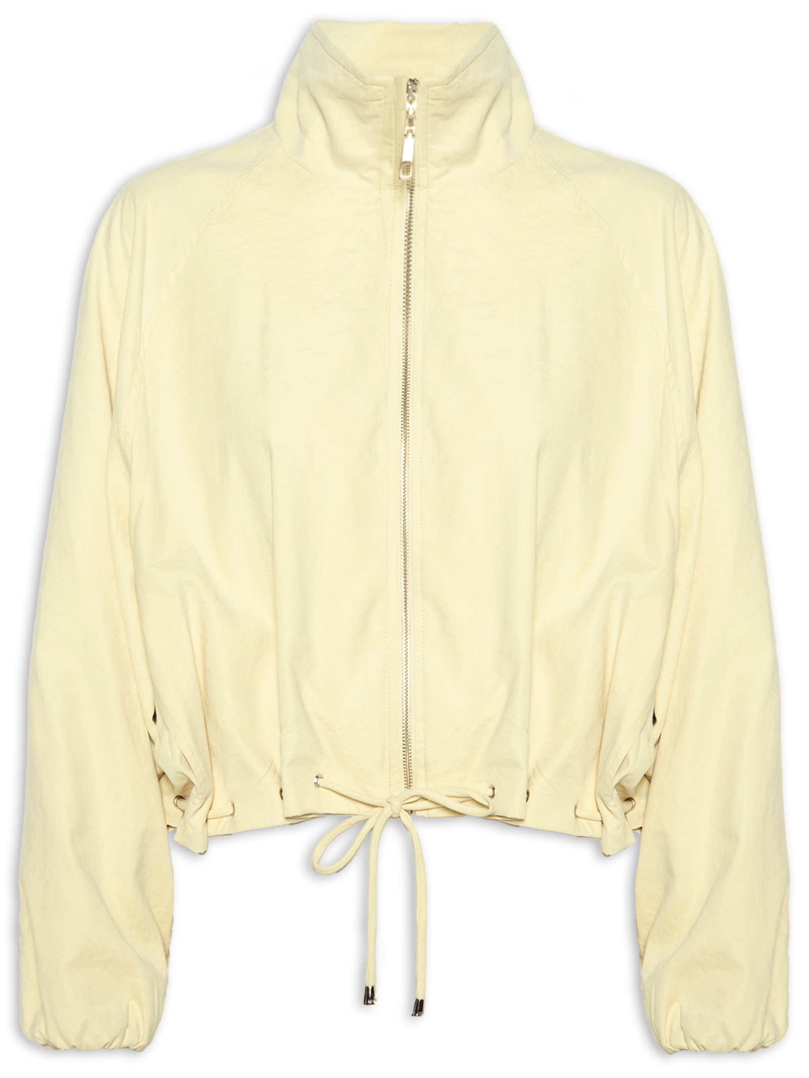 Jaqueta Feminina Barra Ilhós Amarelo Animale Jeans