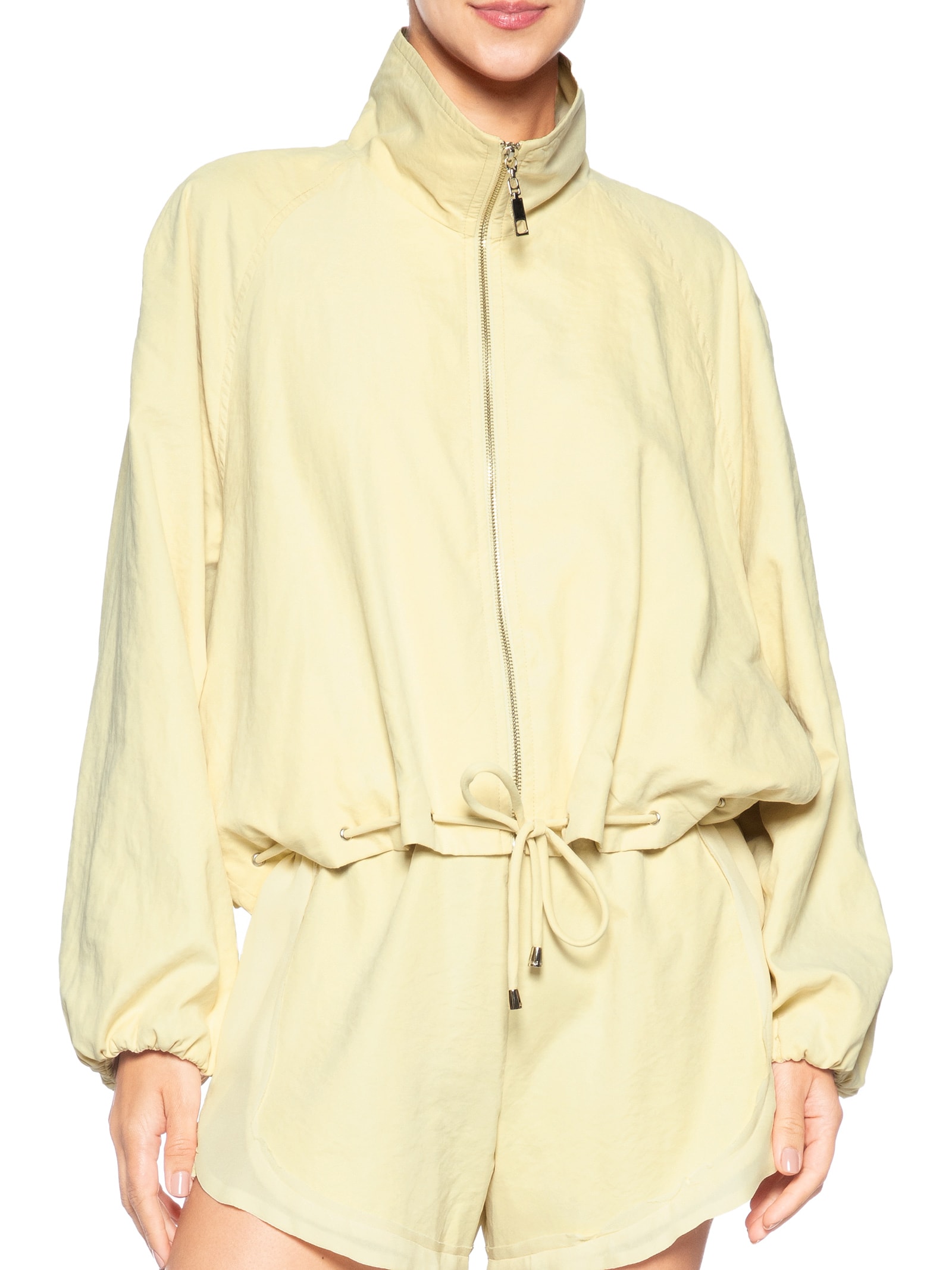 Jaqueta Feminina Barra Ilhós Amarelo Animale Jeans