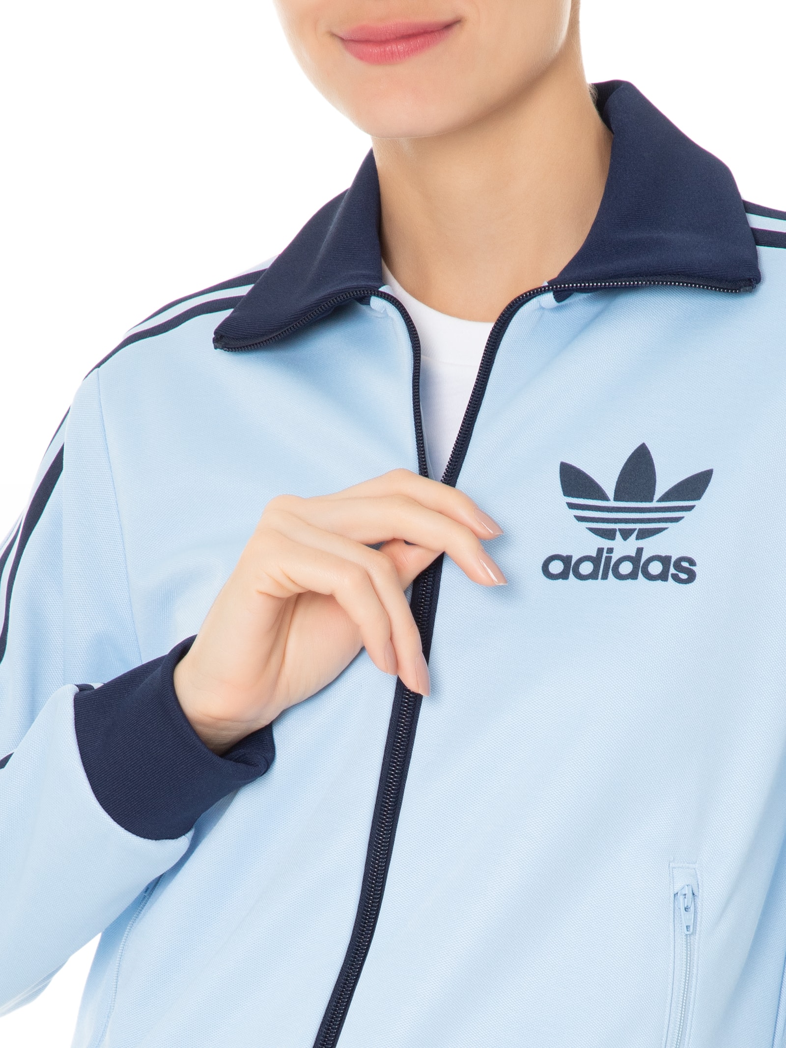 Adidas Originals - Jaqueta Feminina Beckenbauer Tt - Azul