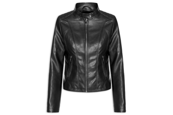 Jaqueta Feminina Biker com Recortes – Preto