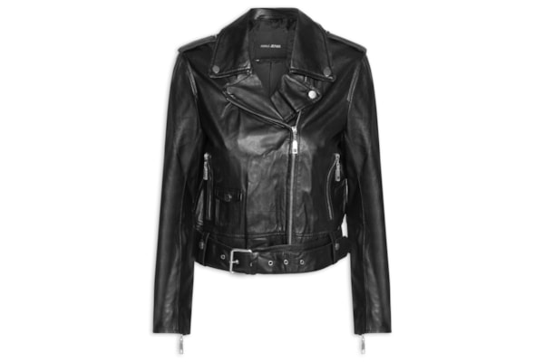 Jaqueta Feminina Biker De Couro - Preto