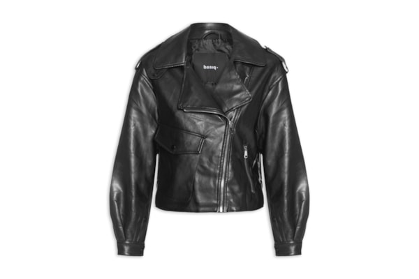 Jaqueta Feminina Biker Oversized - Preto