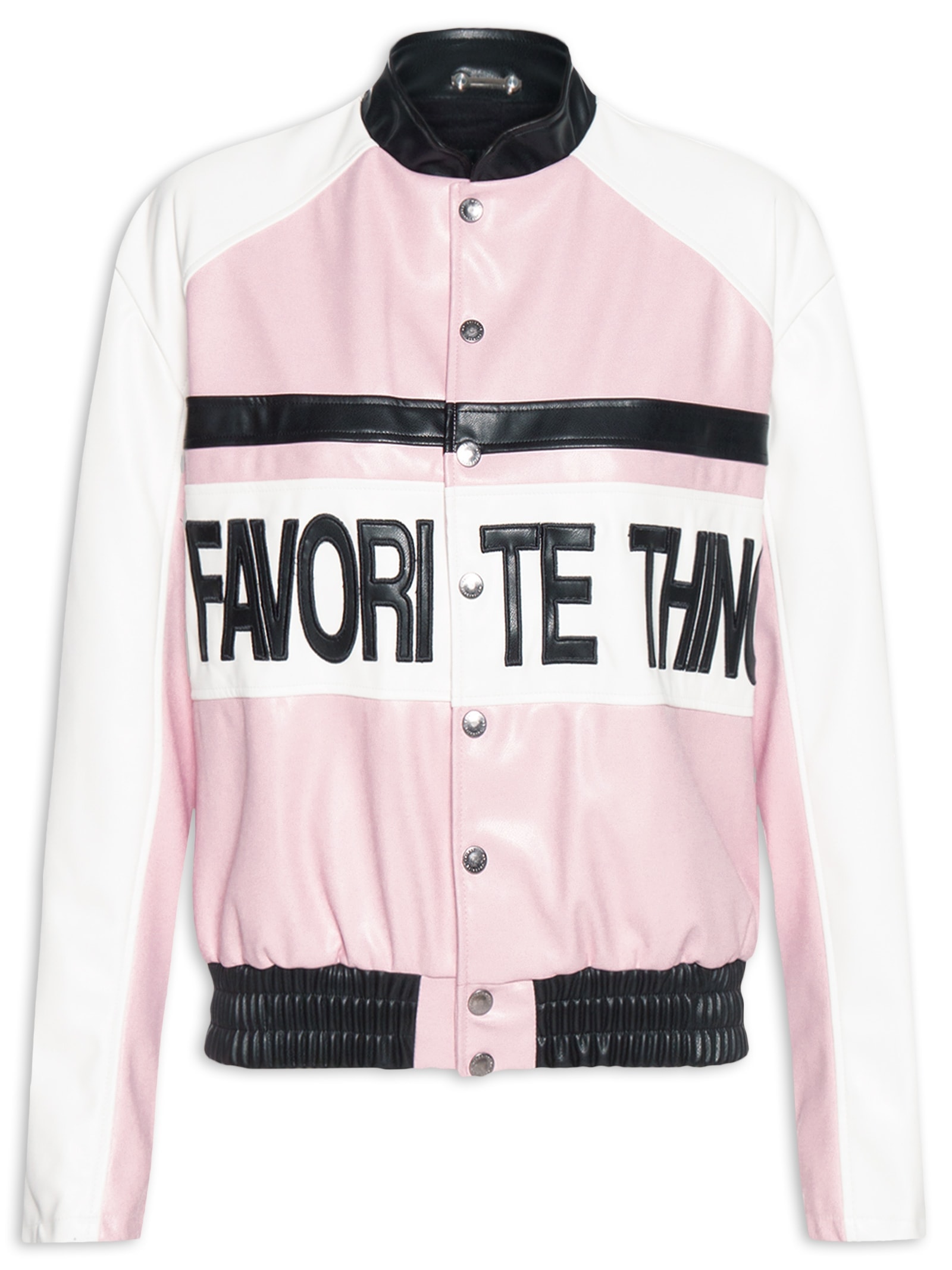 Jaqueta Feminina Biker Oversized Rosa My Favorite Things