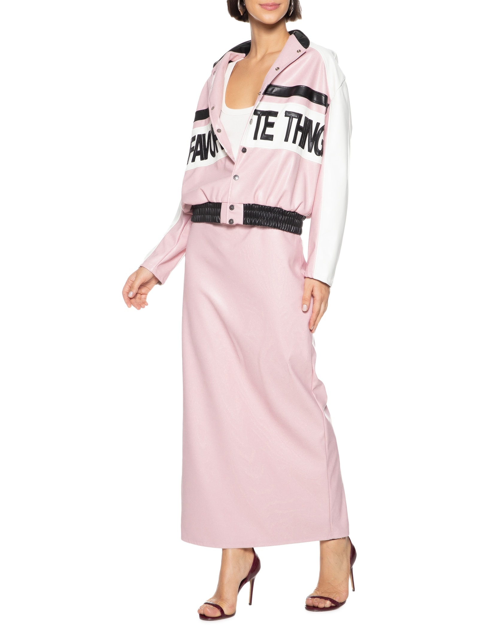 Jaqueta Feminina Biker Oversized Rosa My Favorite Things