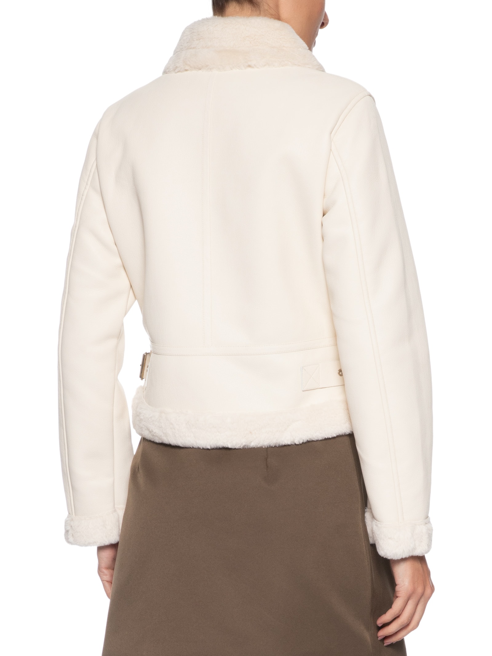Jaqueta Feminina Biker Peluciada Off White Market 33