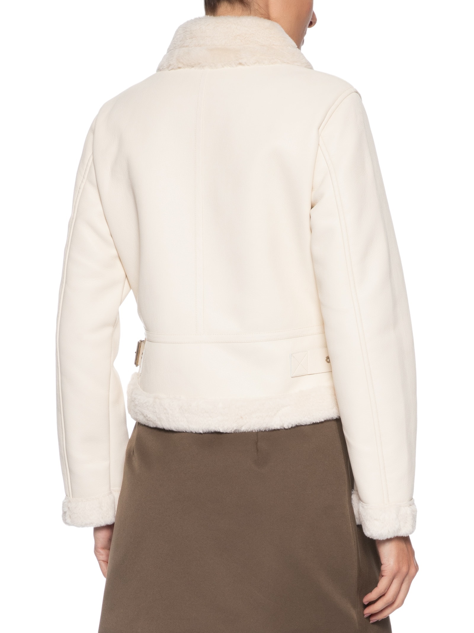 Jaqueta Feminina Biker Peluciada Off White Market 33