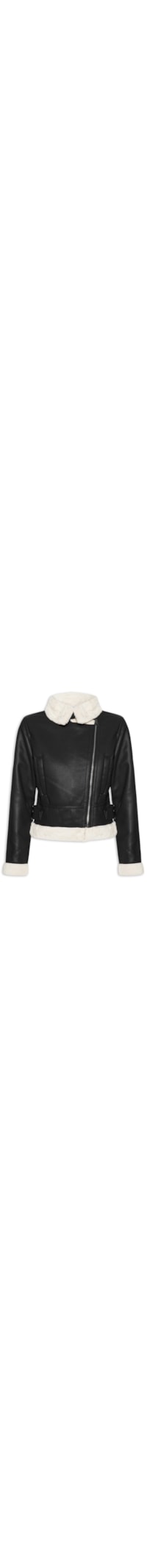 Jaqueta Feminina Biker Peluciada - Preto
