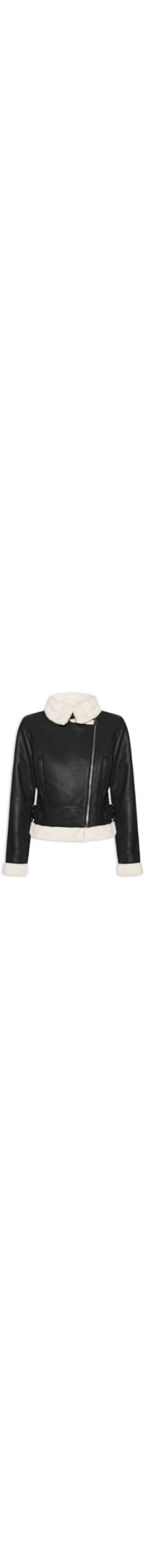 Jaqueta Feminina Biker Peluciada - Preto