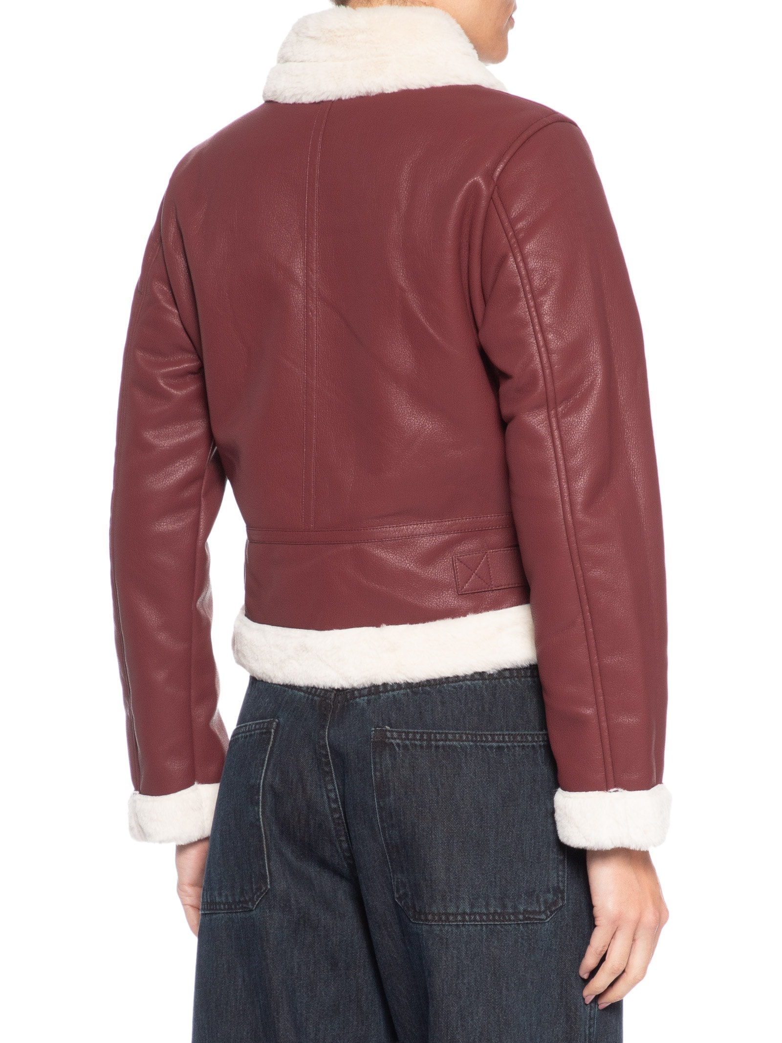 Jaqueta Feminina Biker Peluciada Vermelho Market 33