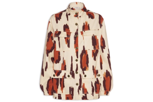 Jaqueta Feminina Bolsos Sarja - Branco