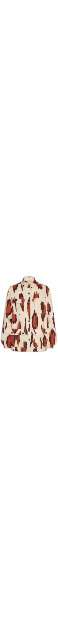 Jaqueta Feminina Bolsos Sarja - Branco