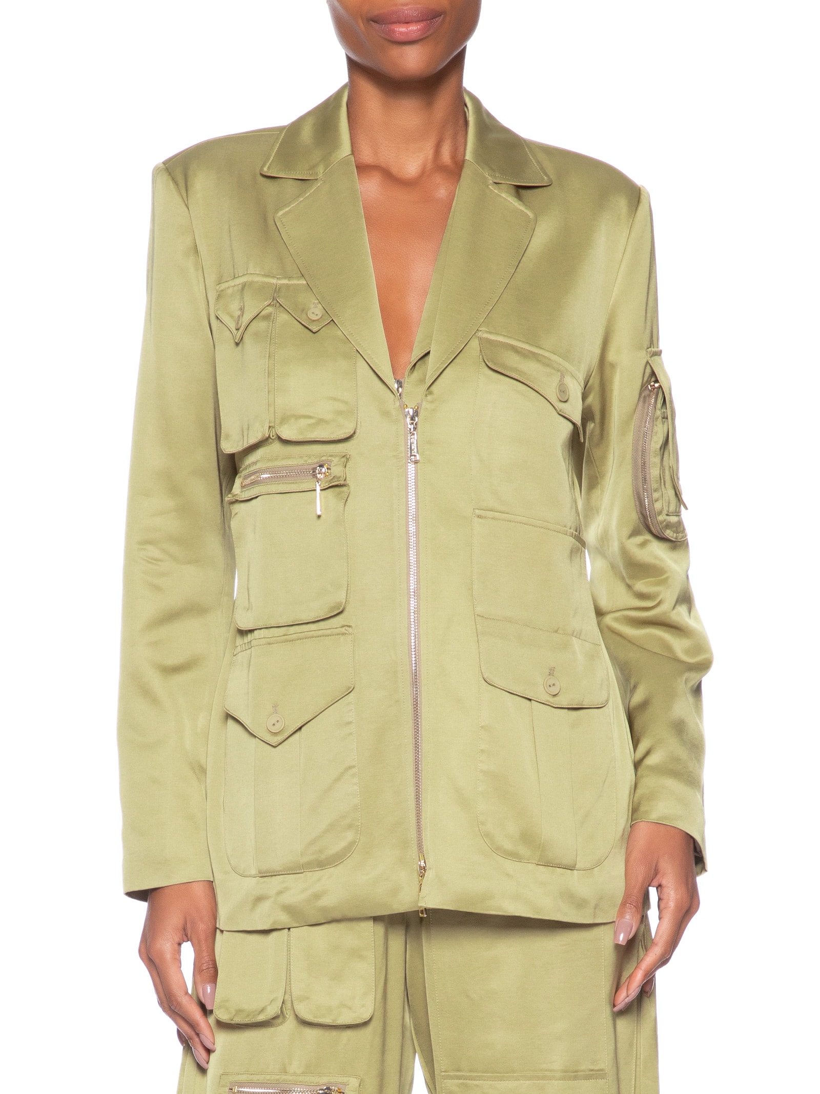 Jaqueta Feminina Bolsos Verde Animale
