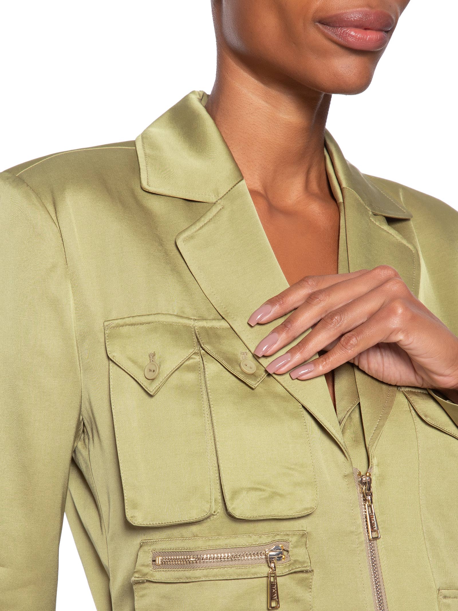 Jaqueta Feminina Bolsos Verde Animale