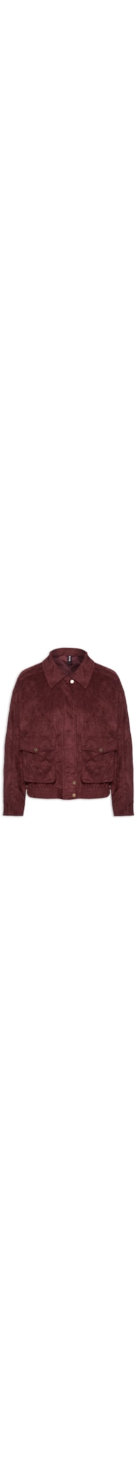Jaqueta Feminina Bomber Com Bolso - Vermelho