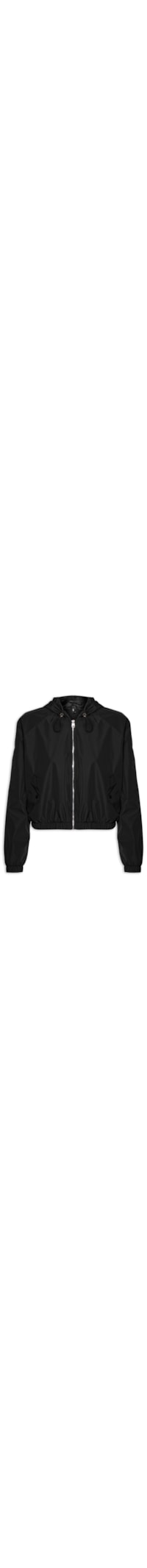 Jaqueta Feminina Bomber Com Capuz - Preto
