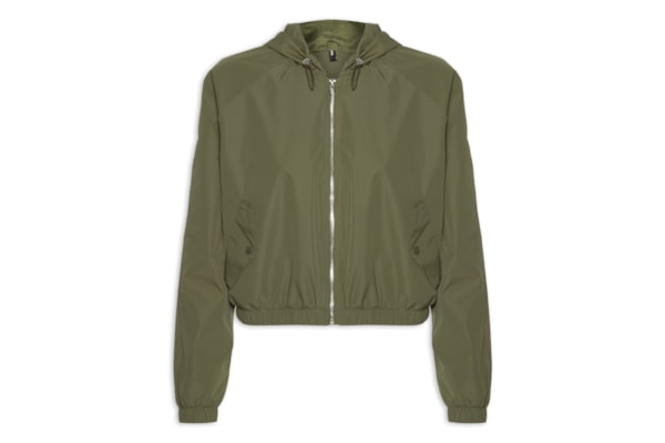 Jaqueta Feminina Bomber Com Capuz - Verde