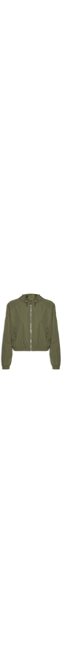 Jaqueta Feminina Bomber Com Capuz - Verde