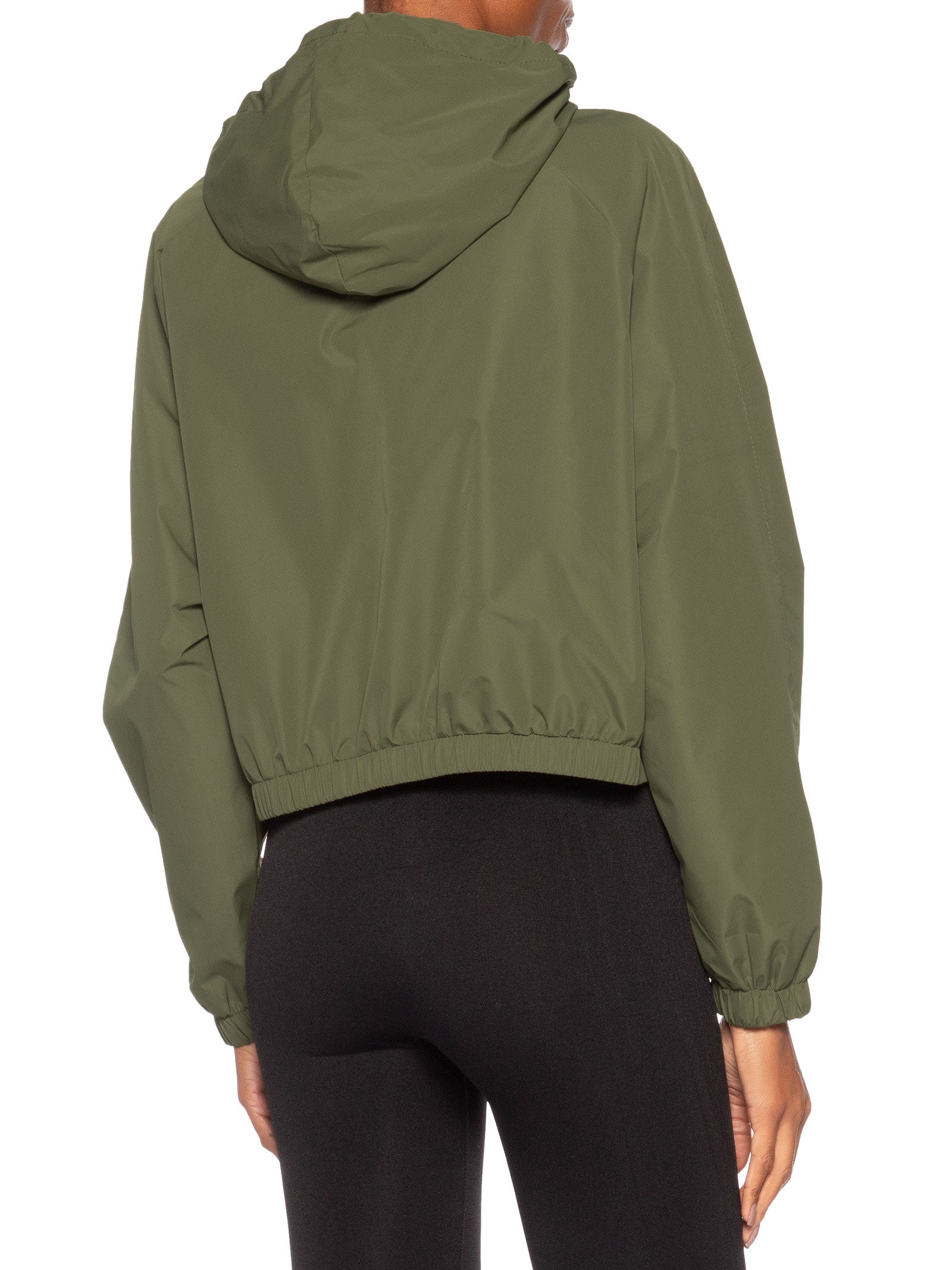 Jaqueta Feminina Bomber Com Capuz Verde Basiq