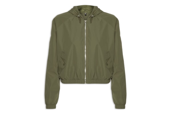 Jaqueta Feminina Bomber Com Capuz - Verde