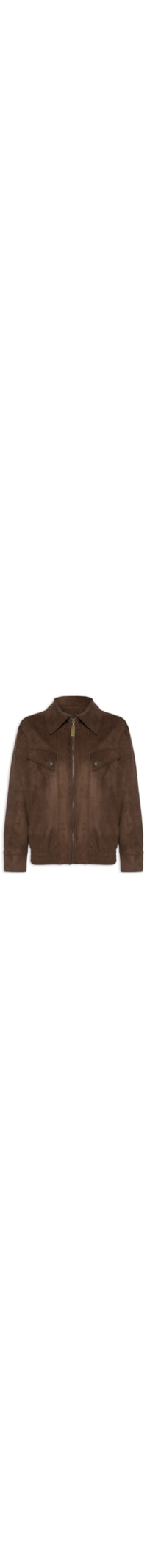 Jaqueta Feminina Bomber De Suede - Marrom