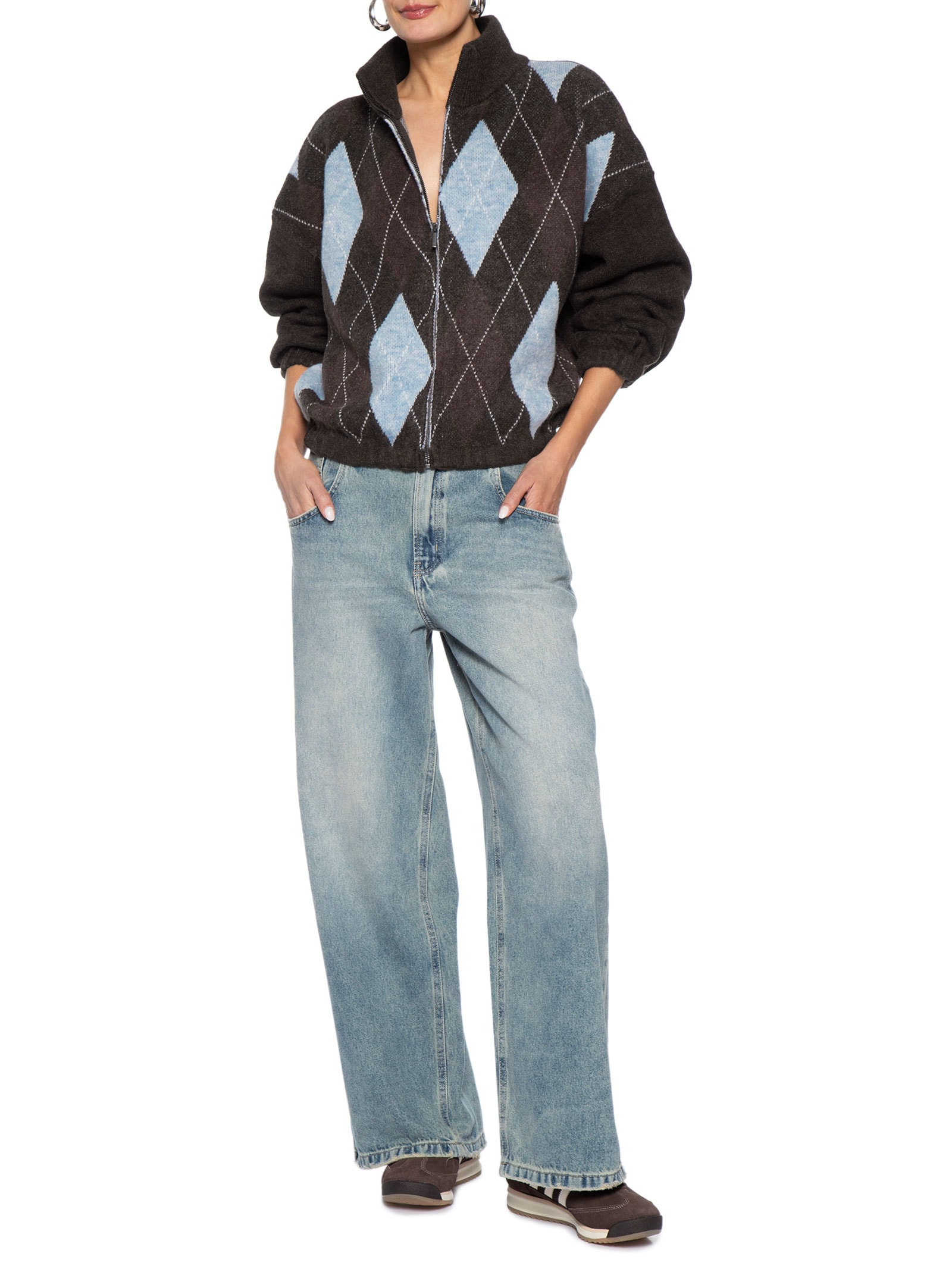 Jaqueta Feminina Bomber Luxe Tuck Marrom Cotton On