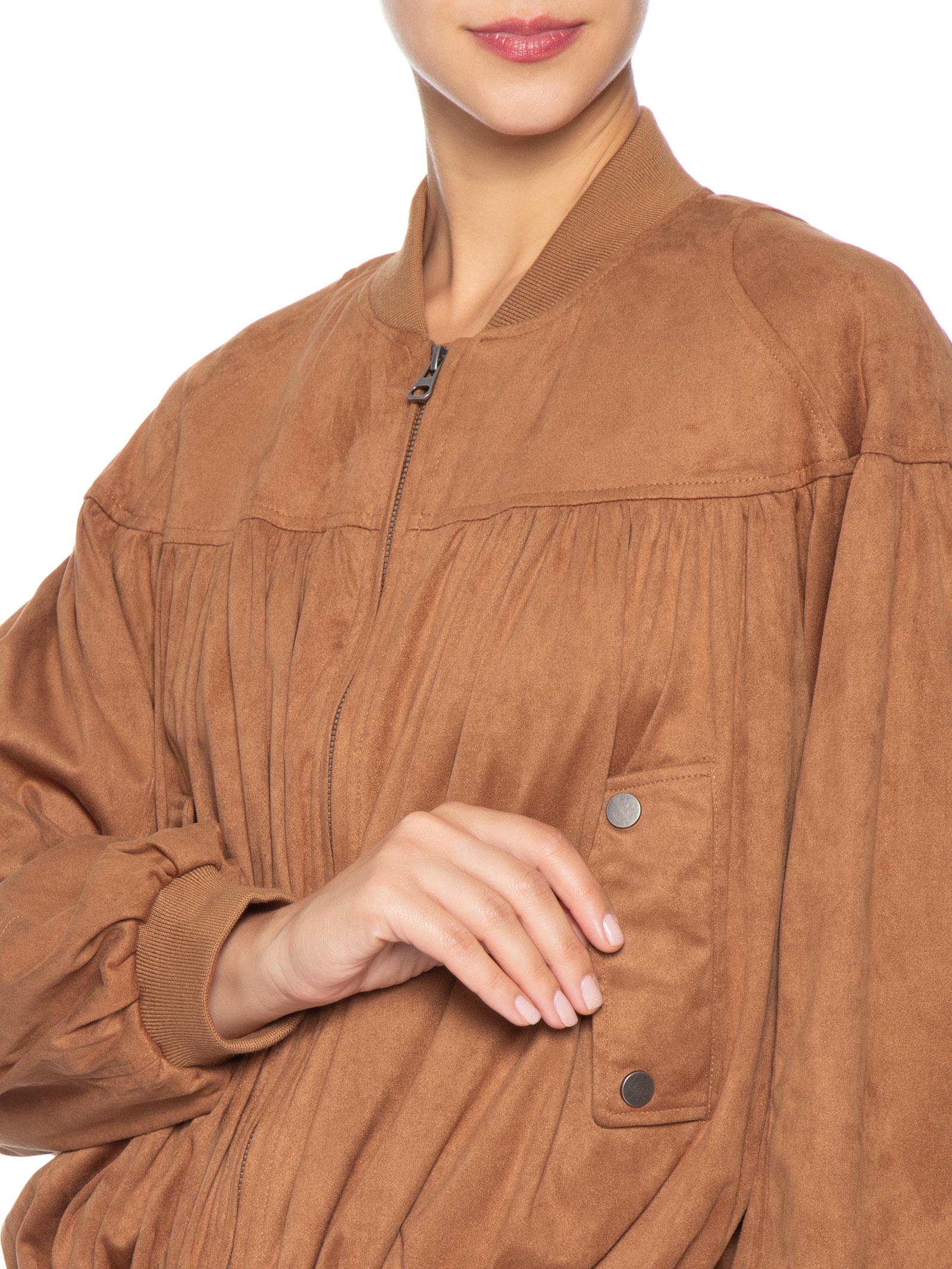 Jaqueta Feminina Bomber Marrom Market 33