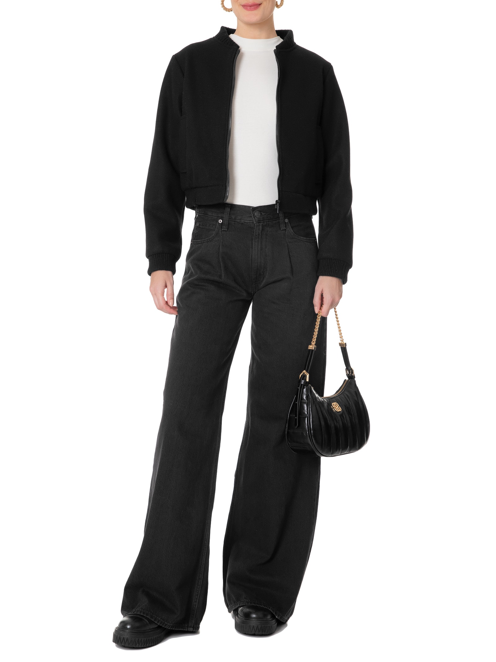 Jaqueta Feminina Bomber Preto Basiq