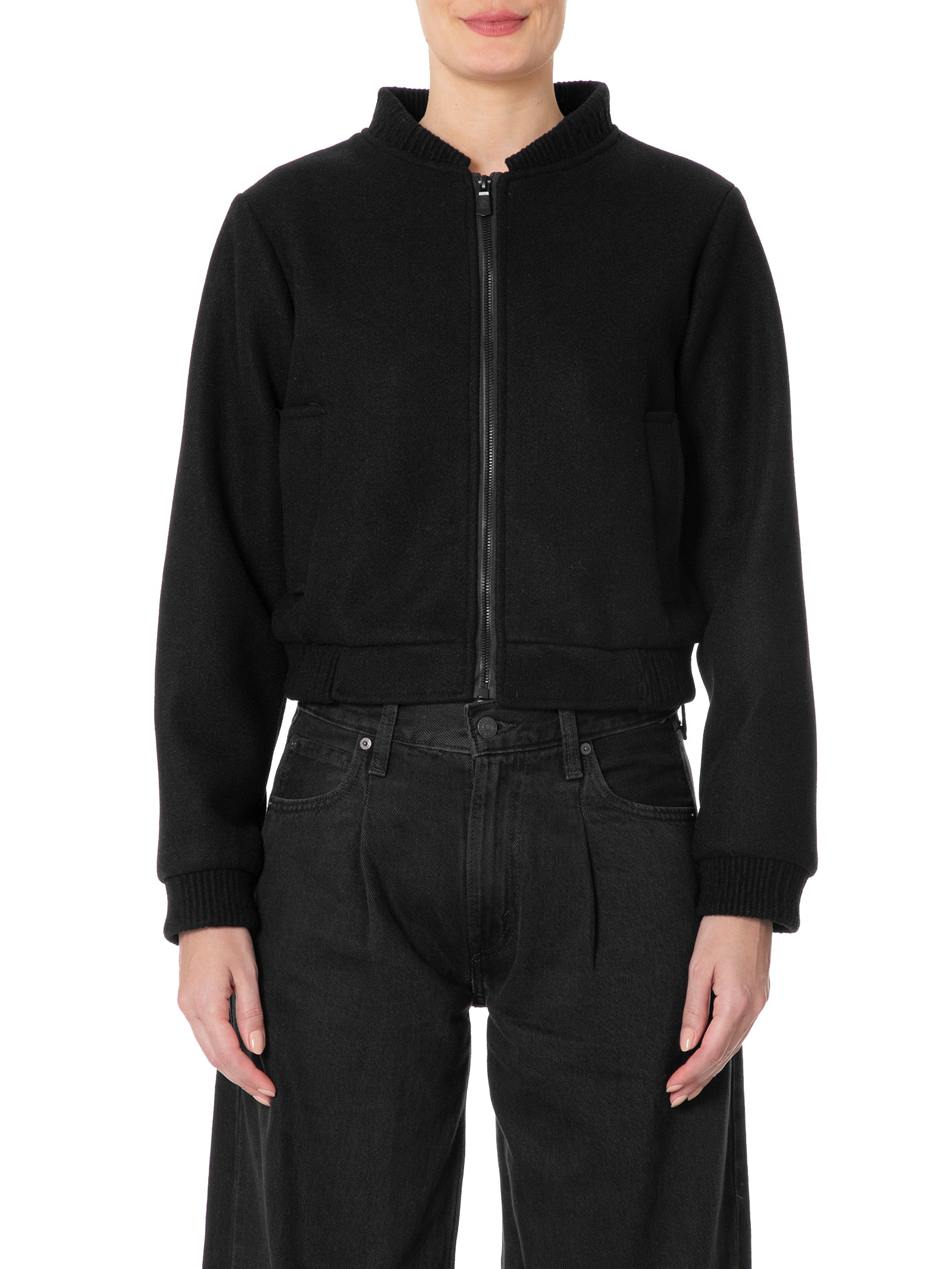 Jaqueta Feminina Bomber Preto Basiq