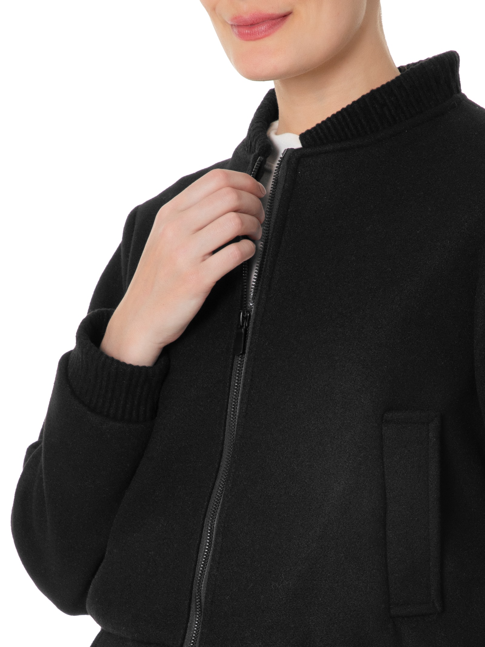 Jaqueta Feminina Bomber Preto Basiq