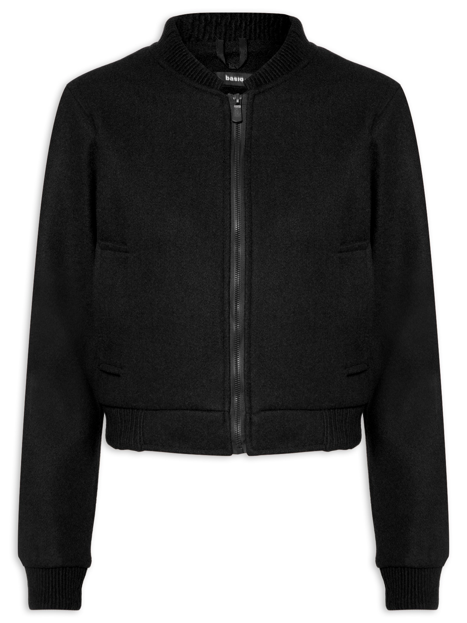 Jaqueta Feminina Bomber Preto Basiq