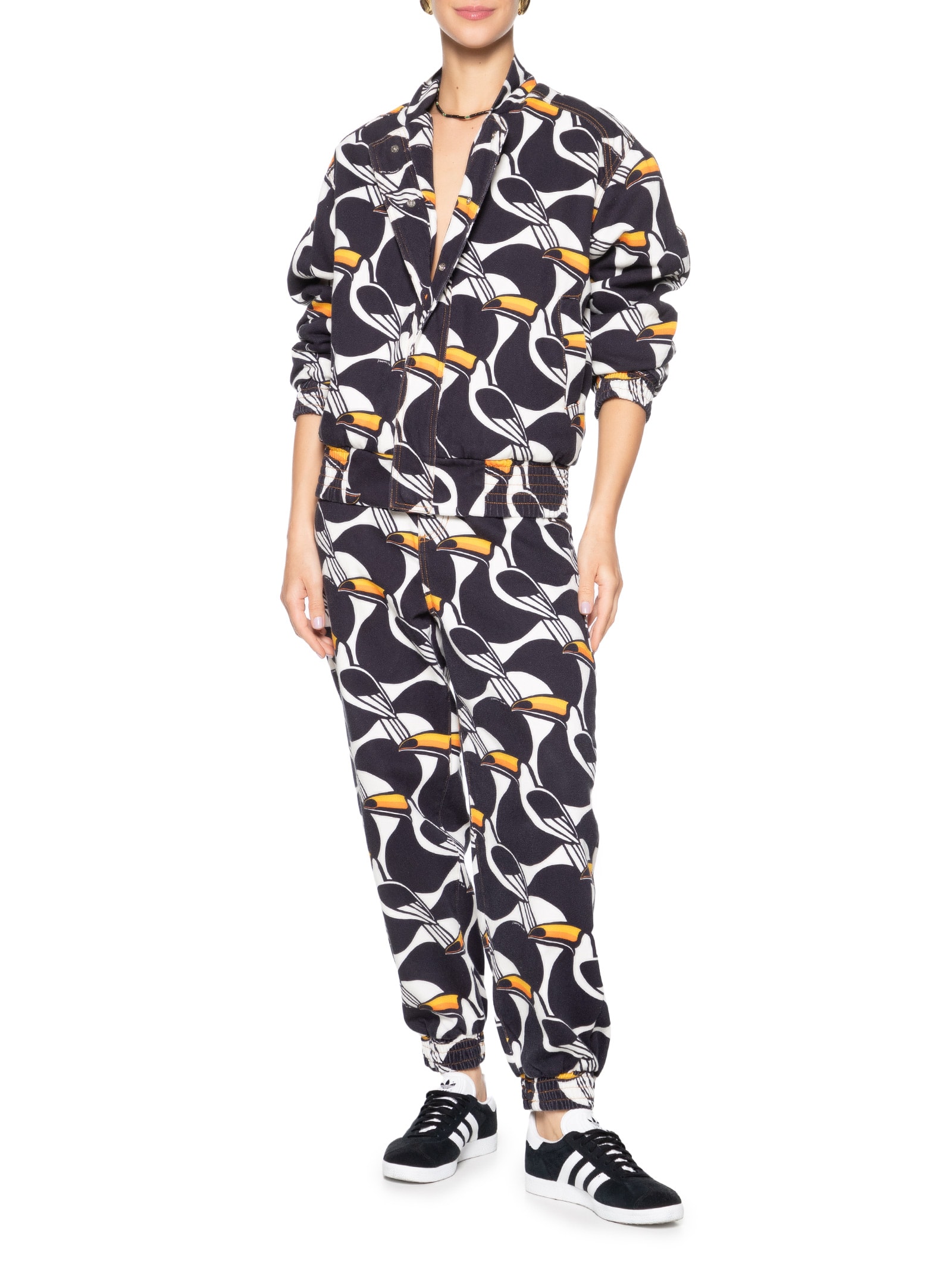 Jaqueta Feminina Bomber Sarja Copatucano Preto Farm