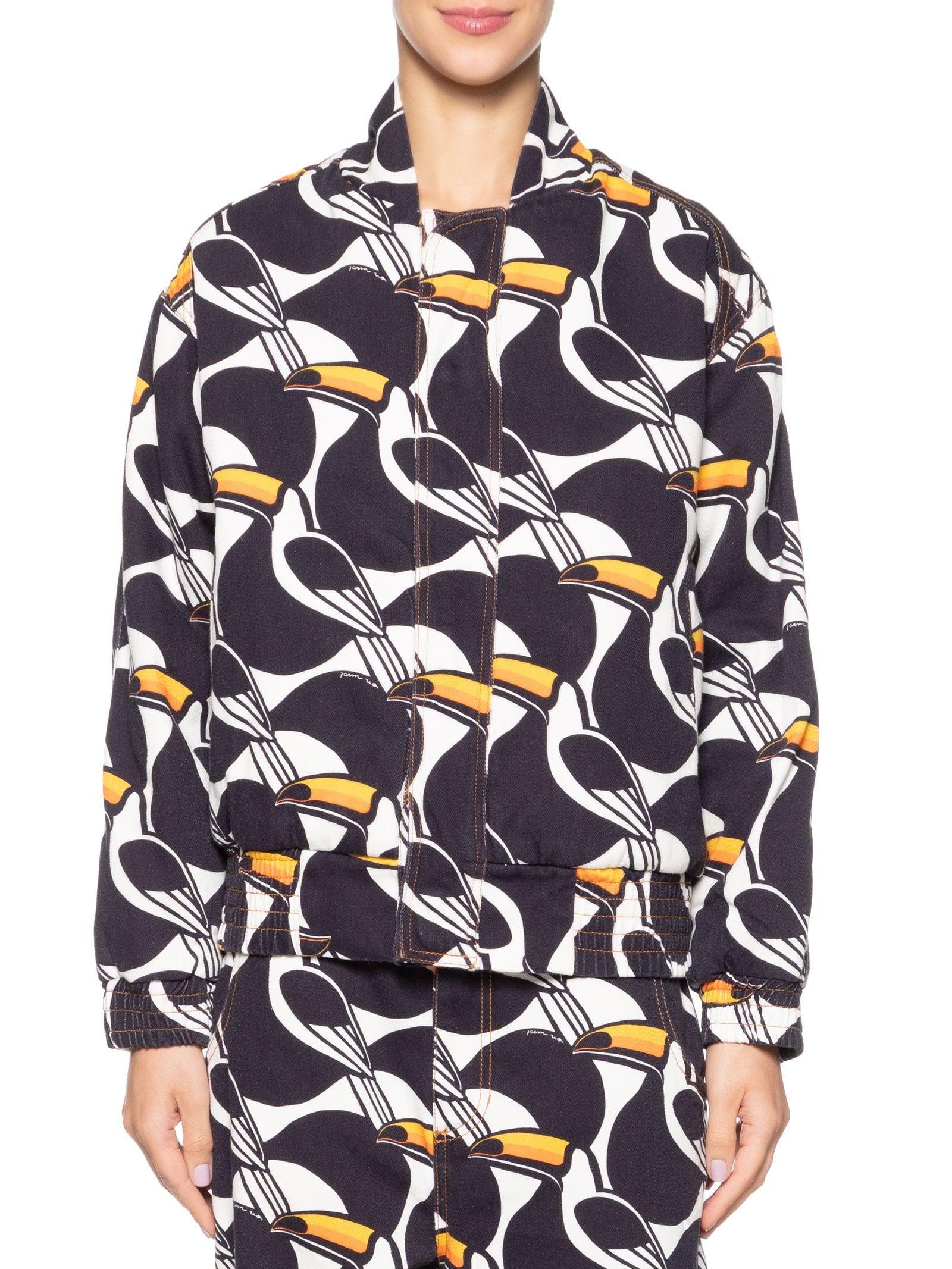 Jaqueta Feminina Bomber Sarja Copatucano Preto Farm