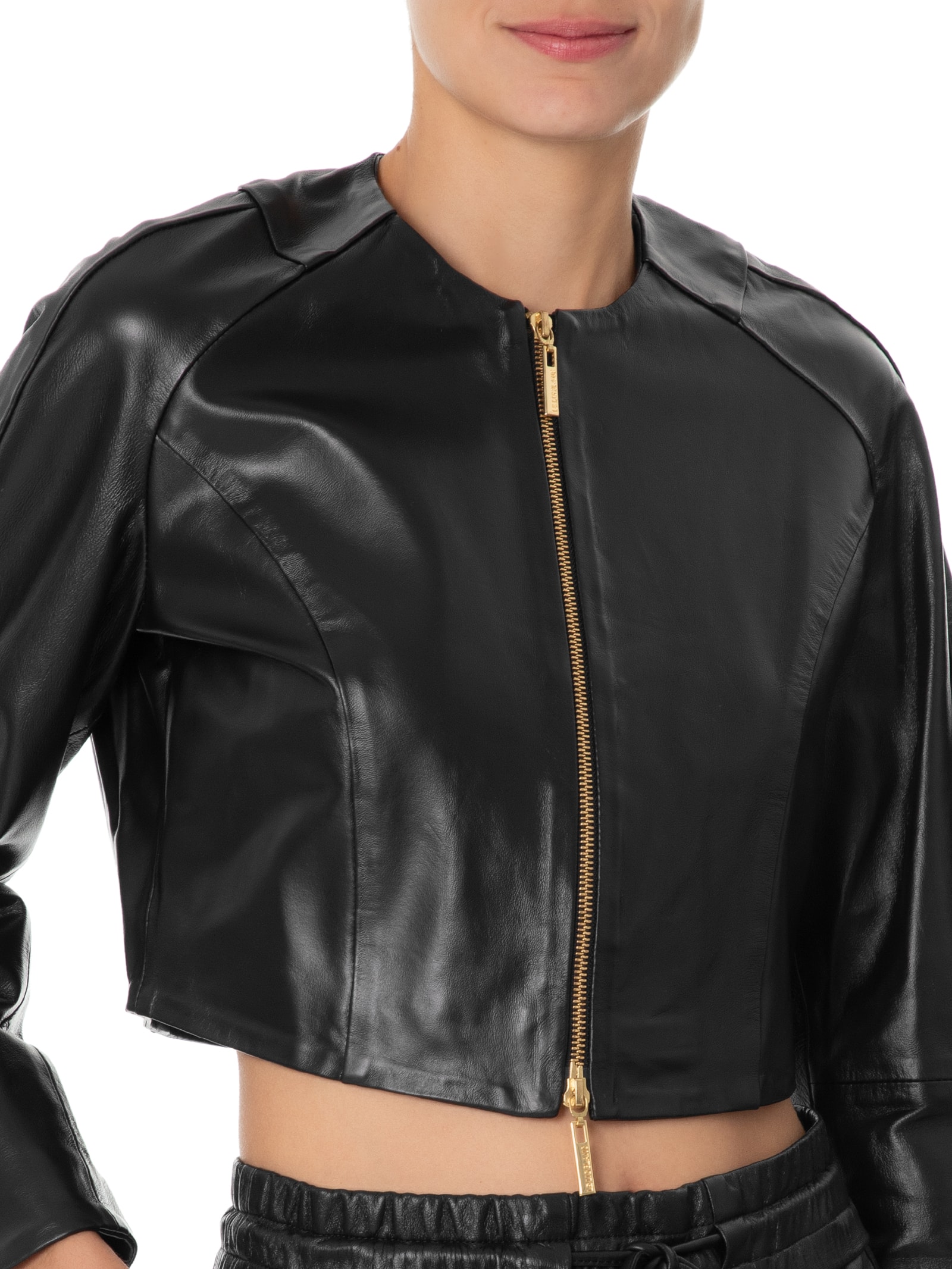 Jaqueta Feminina Bruna Couro Preto Le Lis