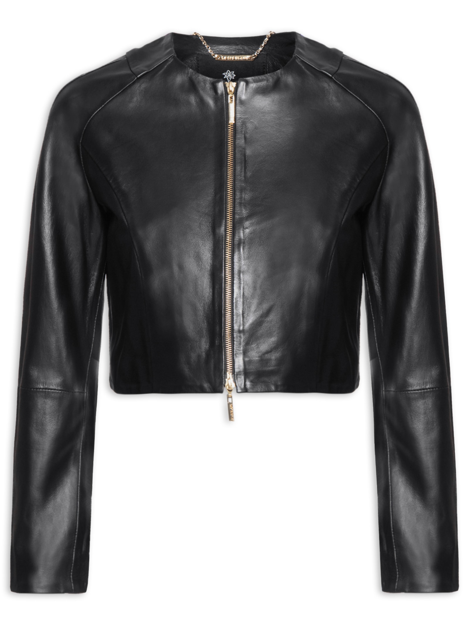 Jaqueta Feminina Bruna Couro Preto Le Lis