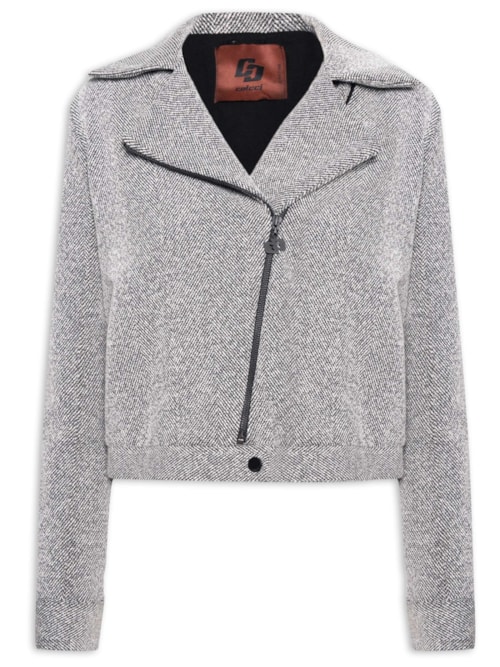 Jaqueta Feminina Chevron – Cinza