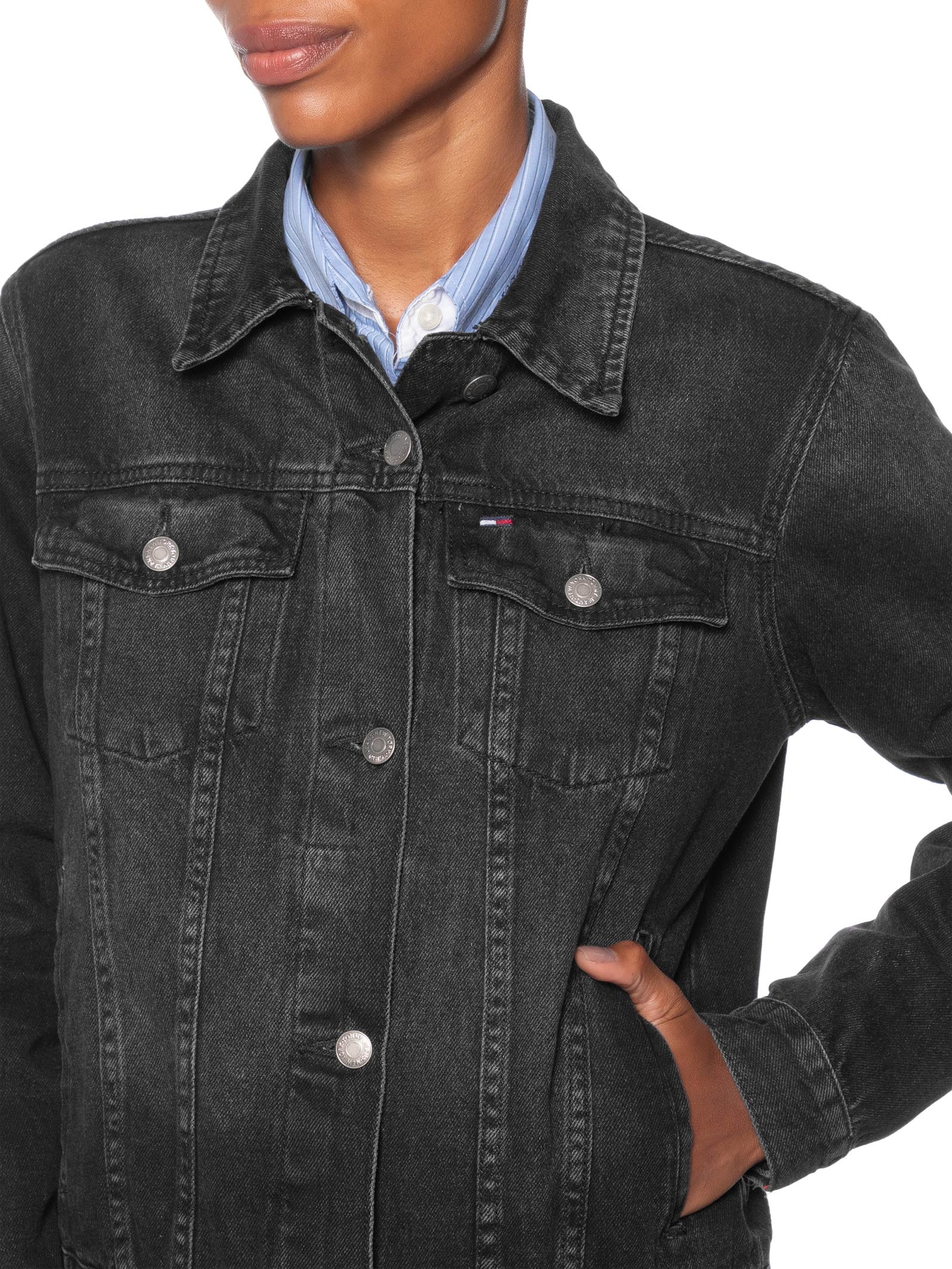 Jaqueta Feminina Classic Trucker Preto Tommy Jeans