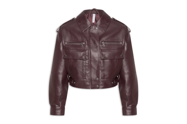 Jaqueta Feminina com Bolsos Frontais - Vermelho