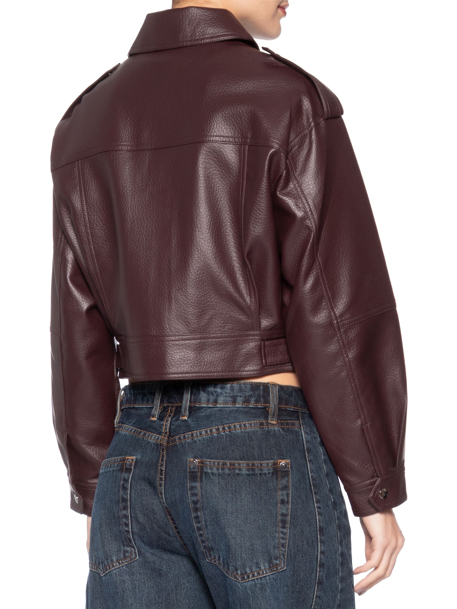 Jaqueta Feminina com Bolsos Frontais Vermelho Market 33