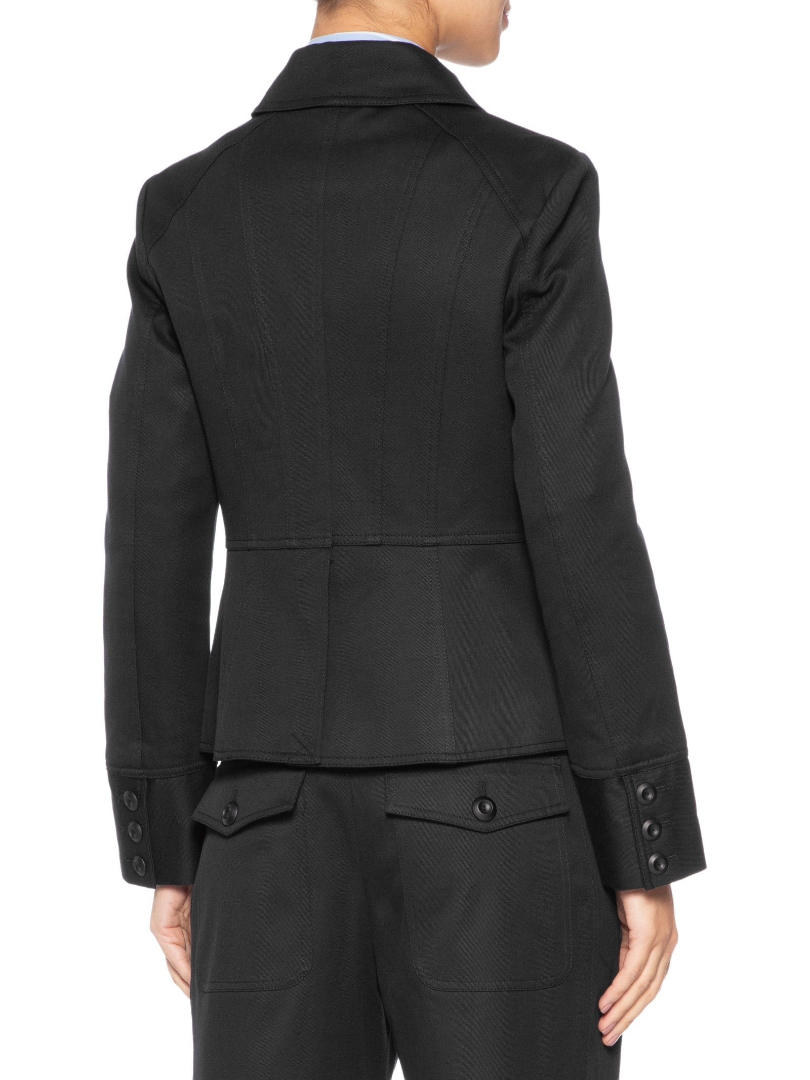 Jaqueta Feminina Com Recortes E Bolso Preto Animale