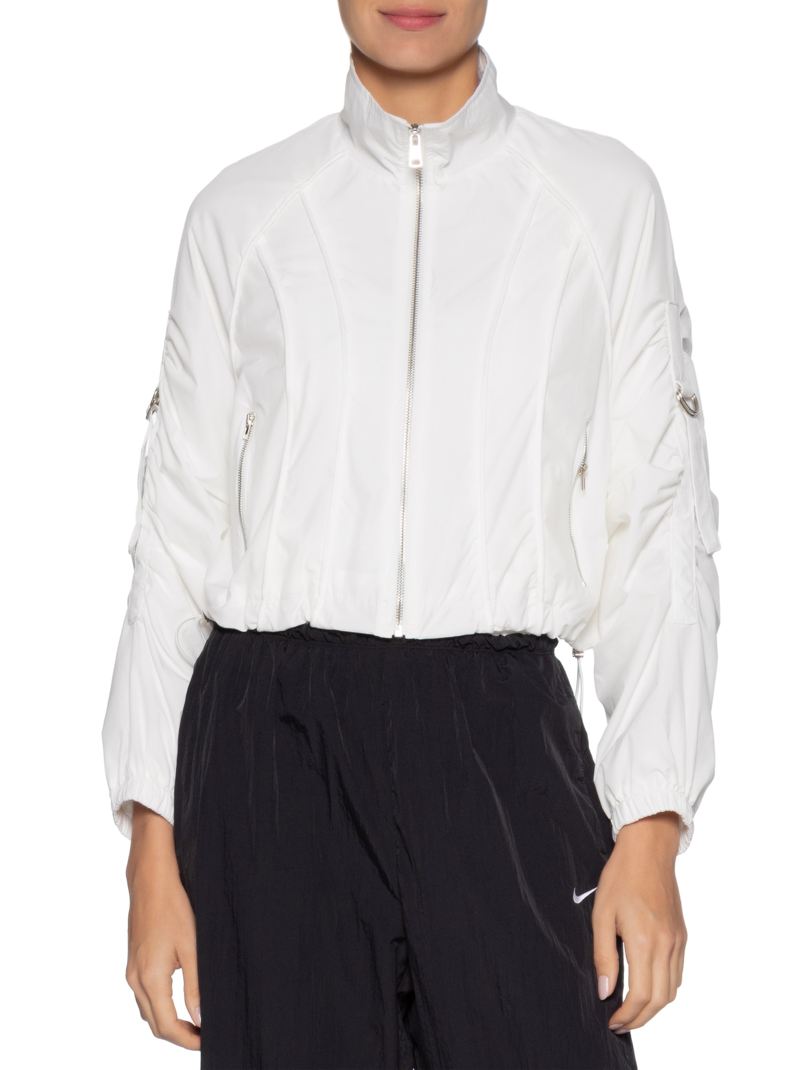 Jaqueta Feminina Corta Vento Branco Basiq