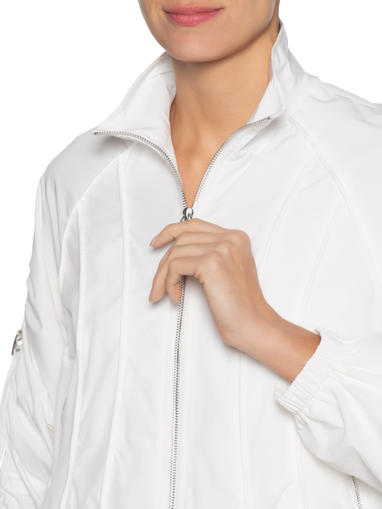 Jaqueta Feminina Corta Vento Branco Basiq